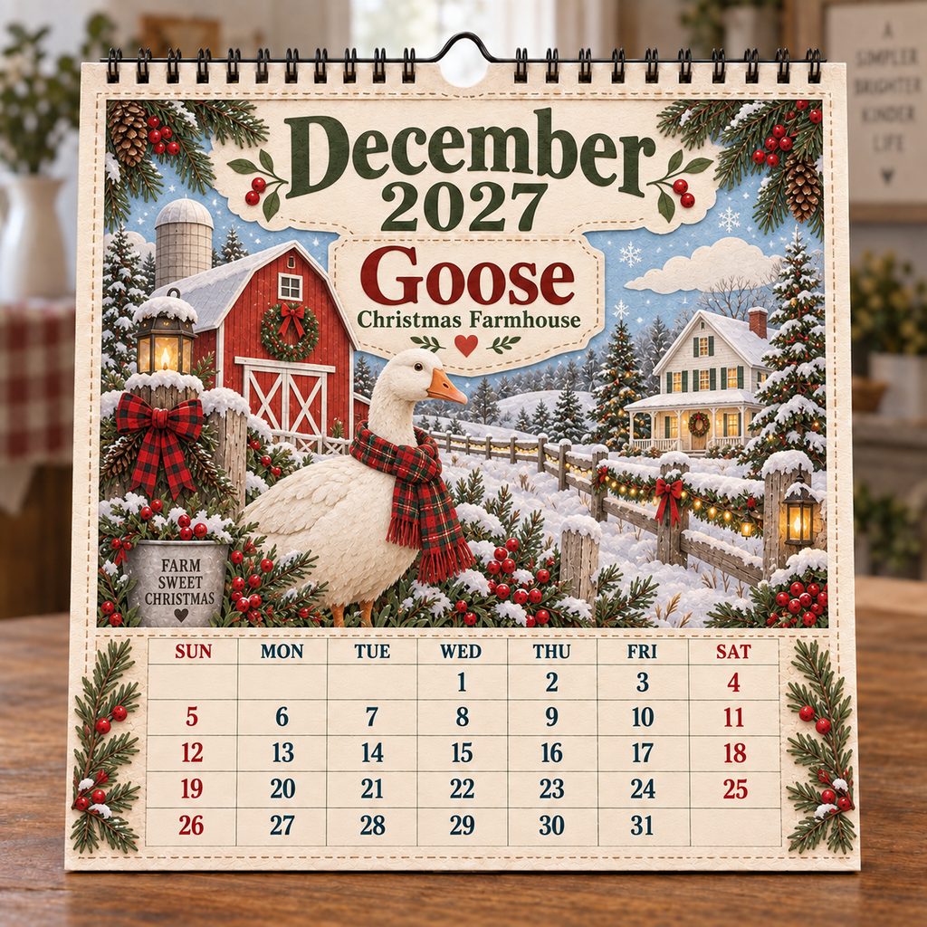 2027 Farm Animals & Country Life Wall Calendar