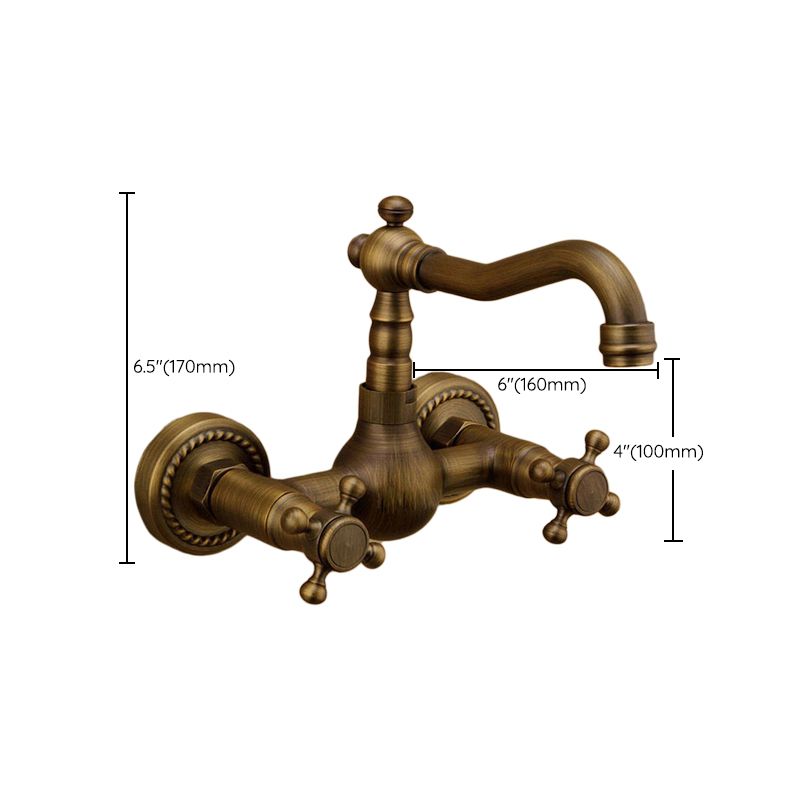 Sikunuo | Traditional Wall-Mounted Copper Clawfoot Bathtub Faucet Trim Low Arc Clawfoot Bathtub Faucet