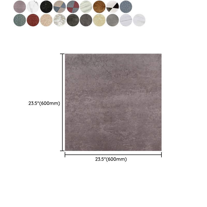 Sikunuo | Rectangular PVC Floor Covering Peel and Stick Matte Stone Look Vinyl Floor