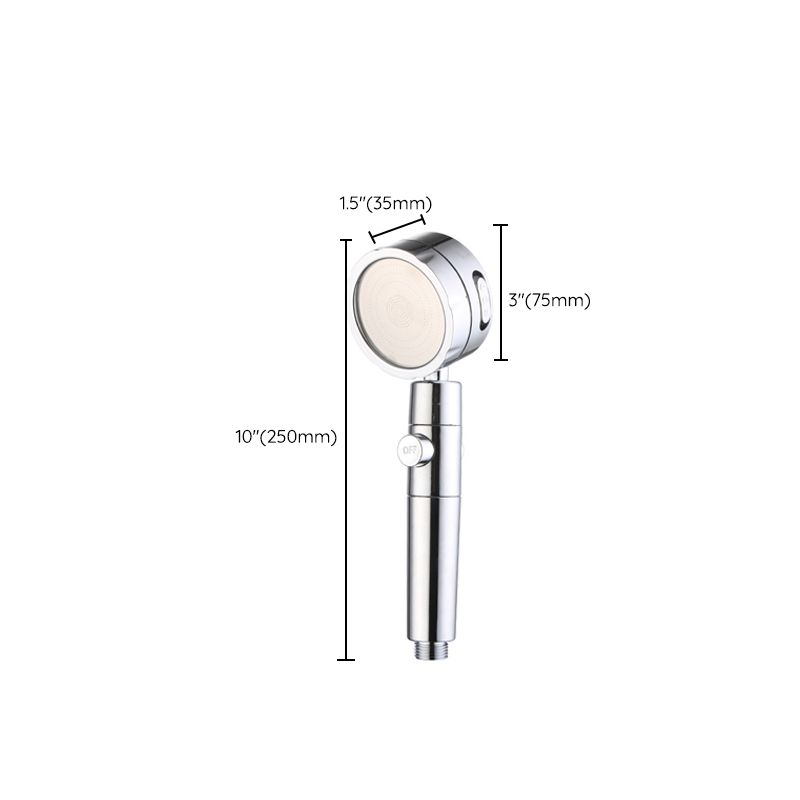 Sikunuo | Modern Handheld Showerhead 3 Spray Round Metal Shower Heads