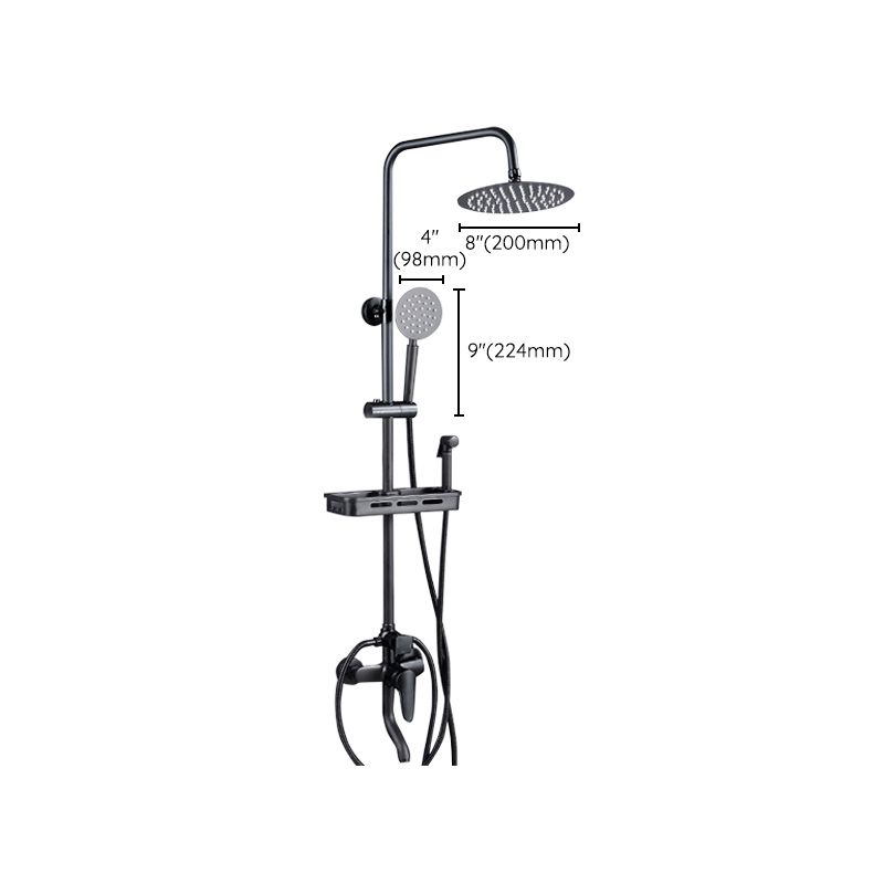 Sikunuo | Adjustable Spray Sample Shower Combination Metal Shower Fitting Arm Shower Head with Slip Bar