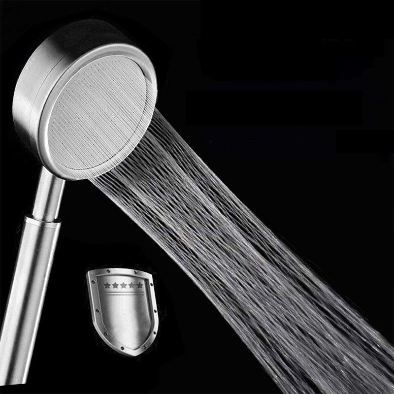 Sikunuo | Classic Shower Head Round Metal Handheld Shower Head in Silver