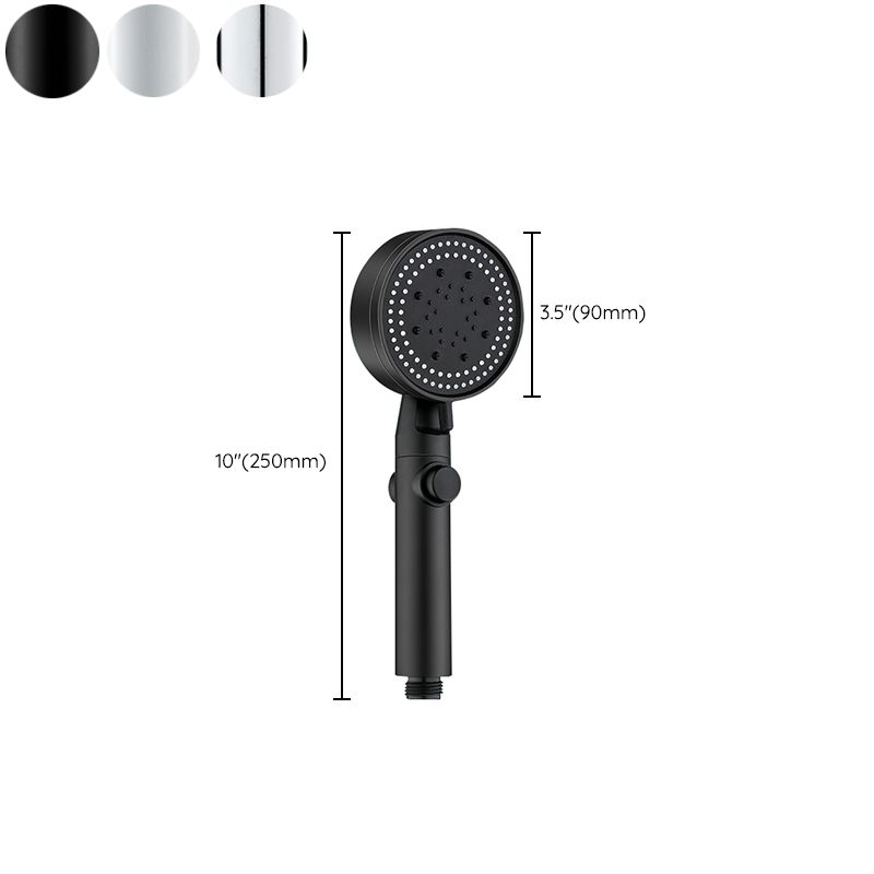 Sikunuo | Round Handheld Showerhead Modern Plastic Head with Self-Cleaning