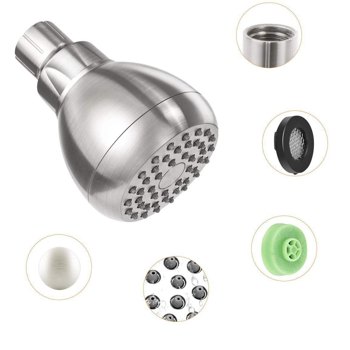 Sikunuo | Modern Style Handheld Showerhead Wall Mount Round Standard Showerhead