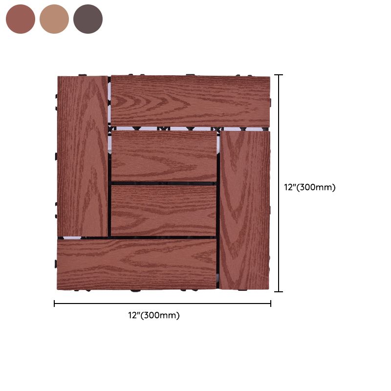 Sikunuo | 11 Pack 12" X 12" Square Deck/Patio Tiles Snap Fit for Outdoor Patio Tiles