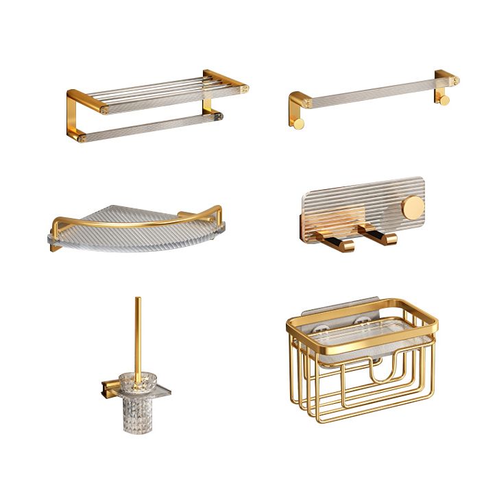 Sikunuo | Modern Golden Bathroom Accessories Single Piece or in Set with Bathroom Shelf
