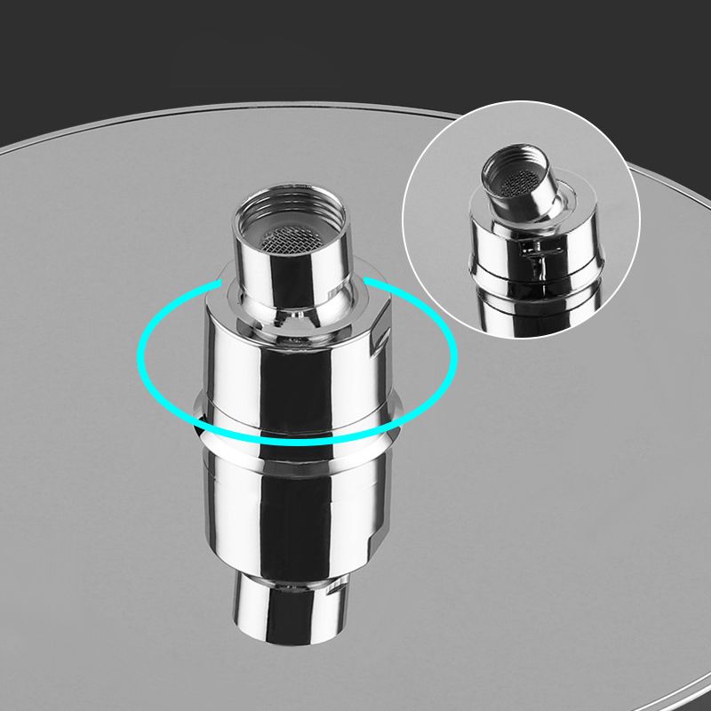 Sikunuo | Contemporary Rainfall Shower Head Combo Round Single Spray Shower Combo
