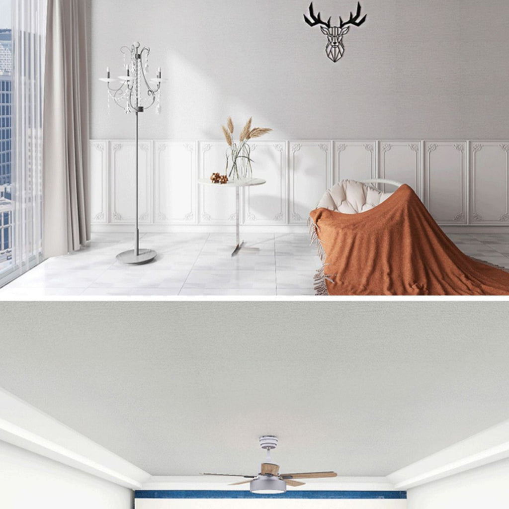 Sikunuo | Modern Pearl Wainscoting Flax Wall Access Panel Self-Adhesive Wall Panels