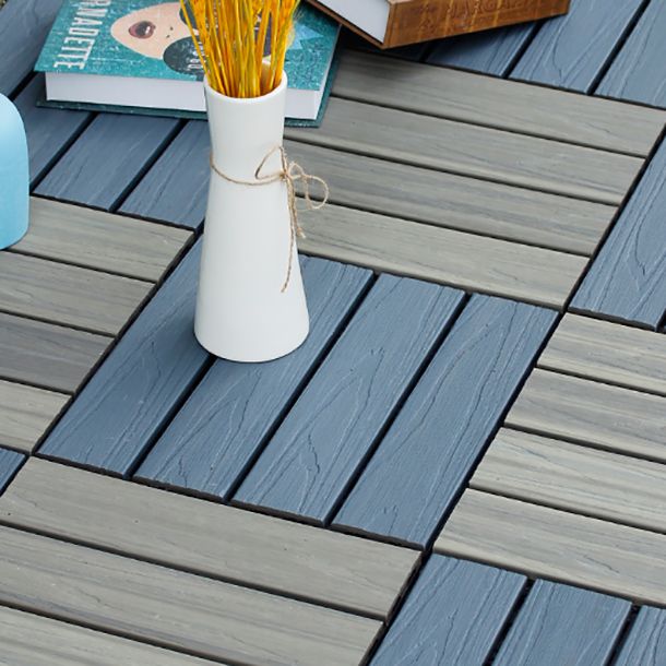Sikunuo | Interlocking composite deck tiles Striped pattern patio tiles