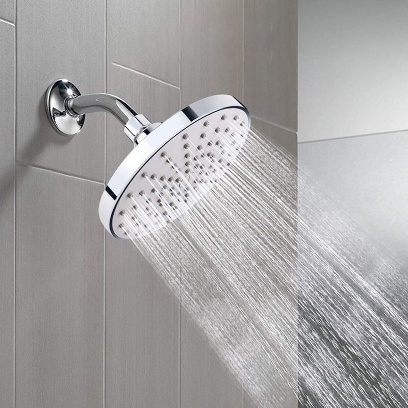 Sikunuo | Round Fest Shower Head Silver Single Jet Wall Mounted Shower Head
