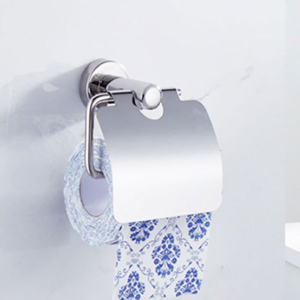 Sikunuo | Polished Chrome Modern Bathroom Accessories Set with Towel Bar/Paper Holder