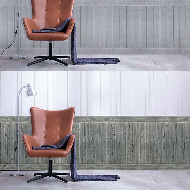Sikunuo | Modern Wall Paneling Peel and Stick Wood Look Design Rectangular Wall Paneling