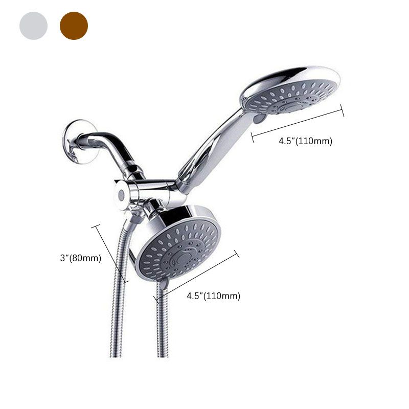 Sikunuo | Modern Style Shower Heads Dual Wall Mounted Round Metal Dual Shower