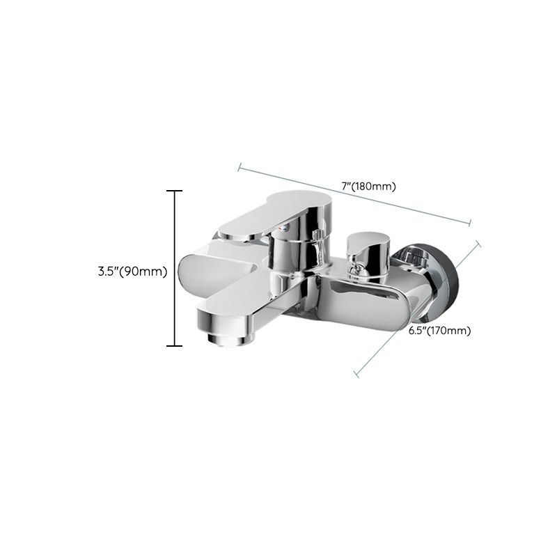 Sikunuo | Popular Wall-Mounted Bathtub Faucet Fixed Lever Handle Bathtub Filler Trim