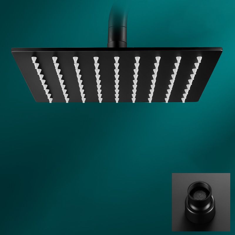 Sikunuo | Black round fixed shower head Modern design wall-mounted shower head