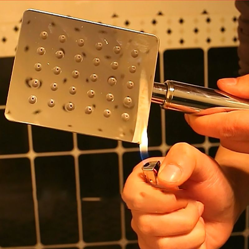 Sikunuo | Shower head Brass Square Rain Spray Pipe Handheld Shower Head