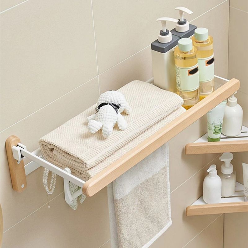 Sikunuo | White Bathroom Set Solid Wood & Aluminium Bathroom Accessories individually or as a set