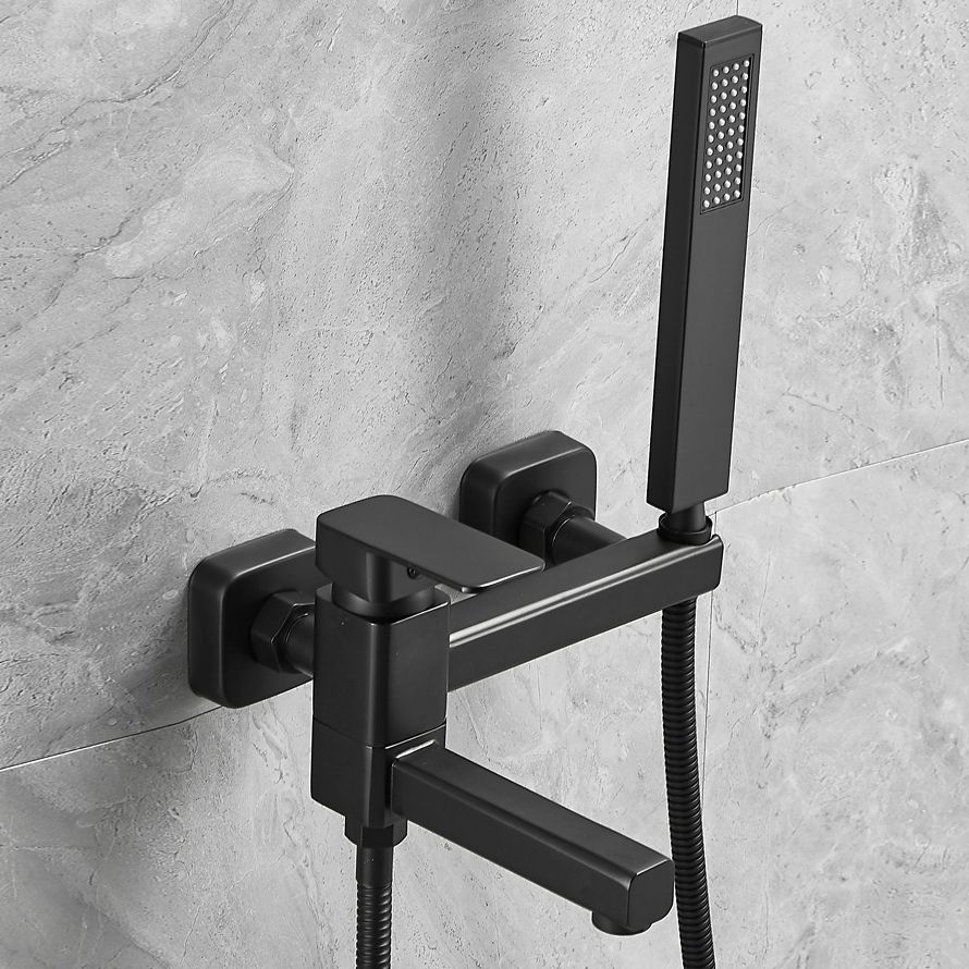 Sikunuo | Wall-mounted metal bathtub faucet low arc swivel bathroom faucet