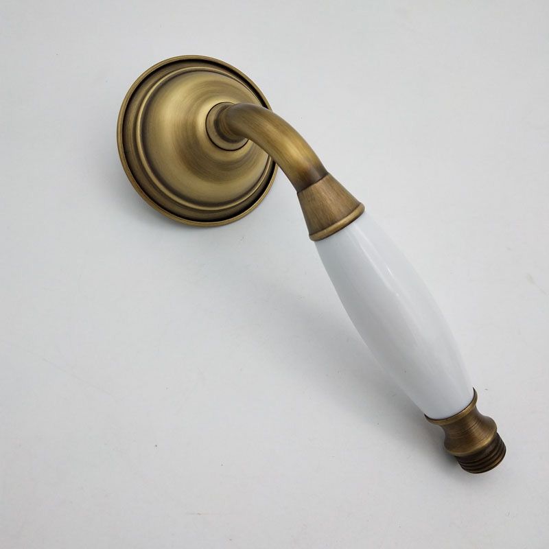 Sikunuo | Traditional Handheld Shower Head with Hose Polished Brass Wall Mounted Shower Head