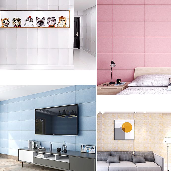 Sikunuo | Modern Pearl Wall Bowls PVC Foam Wall Access Panel Peel and Stick Wall Tiles