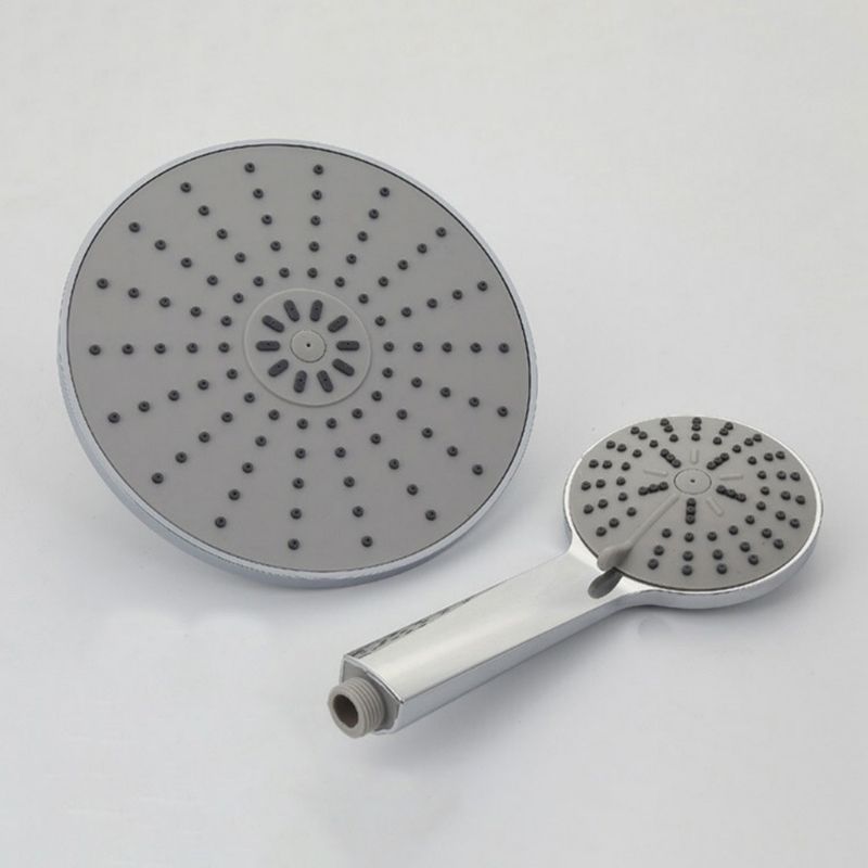 Sikunuo | Wall Mounted Round Shower Modern Style Metal Double Shower Heads