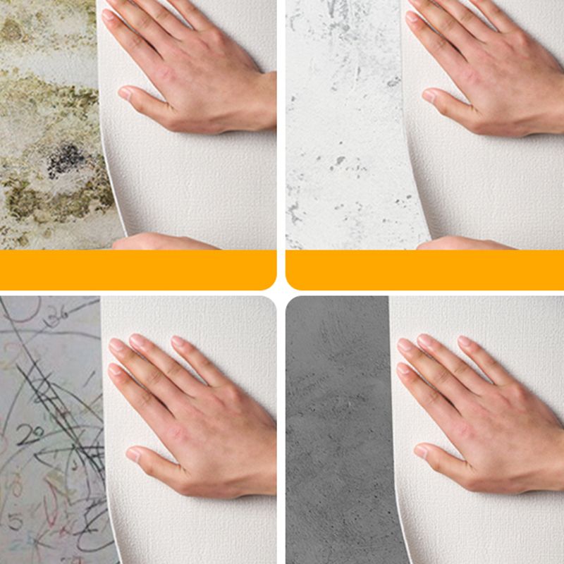 Sikunuo | Modern Splash Protection Panels Single Color Removable and Adhesive Waterproof Wall Covering