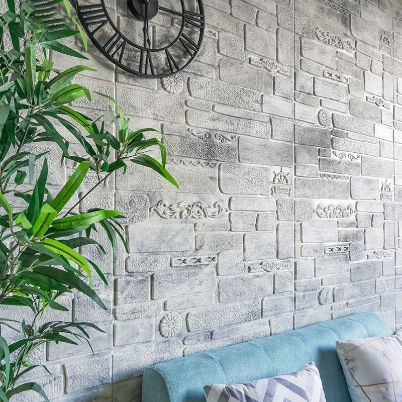Sikunuo | Modern Wall Covering Peel and Stick Brick 3D Print Waterproof Wall Panel