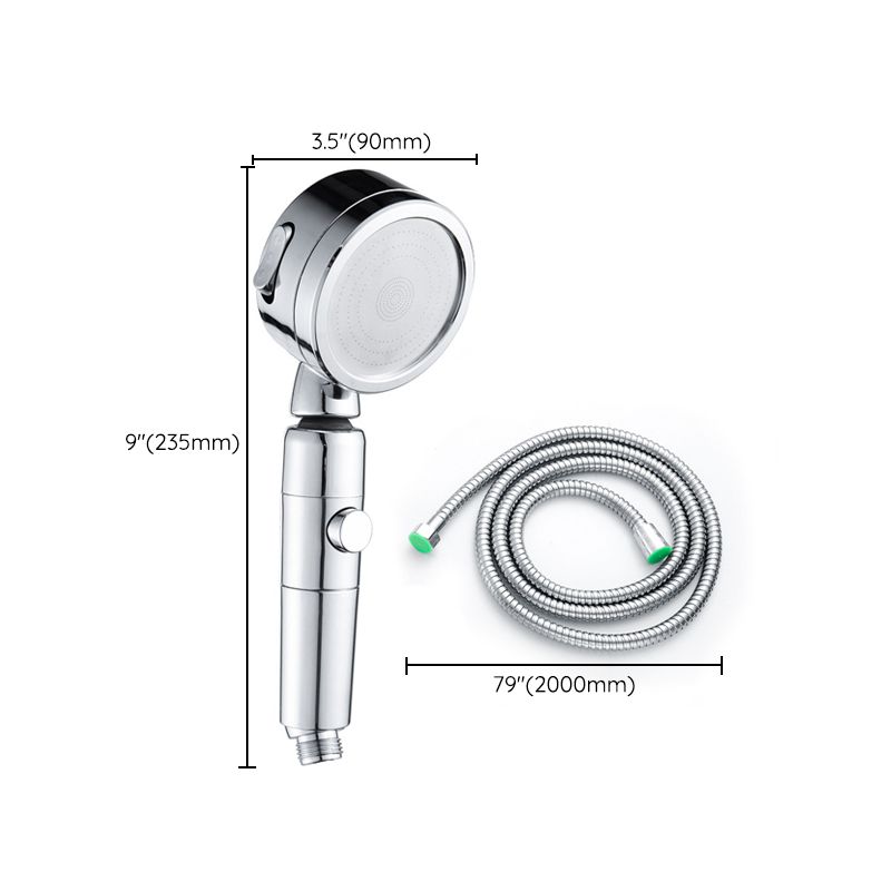 Sikunuo | Contemporary Handheld Showerhead Round 3 Setting Sprayhead in Silver