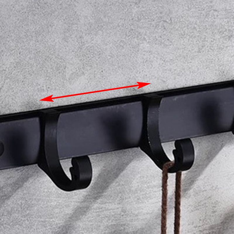 Sikunuo | Modern 5/6-piece bathroom accessory set with bathroom shelf/robe hooks/towel bar