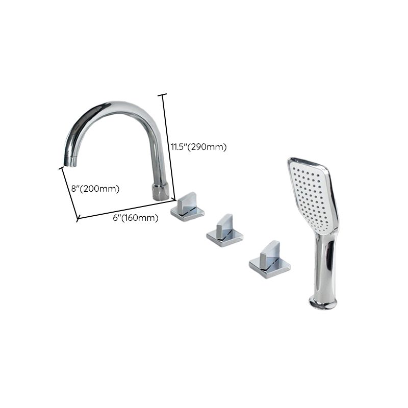 Sikunuo | Contemporary Style Bathroom Faucet Metal Deck Mounted Bathroom Faucet