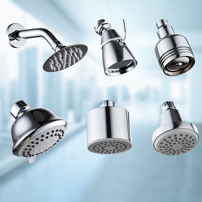 Sikunuo | Round shower head made of stainless steel in silver wall-mounted shower head