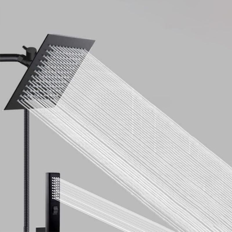 Sikunuo | Traditional Square Dual Shower Heads Metal Wall Mounted Dual Shower Heads
