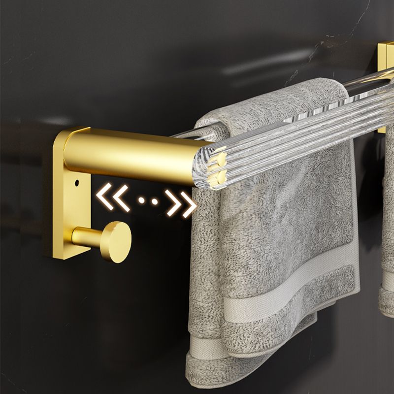 Sikunuo | 6-piece bathroom accessory set made of gold-colored metal bathroom hardware set