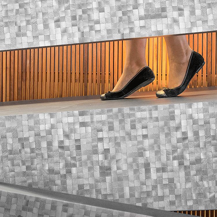 Sikunuo | Mosaic Tile Wallpaper Contemporary Peel and Stick Wallpaper with Square Shape