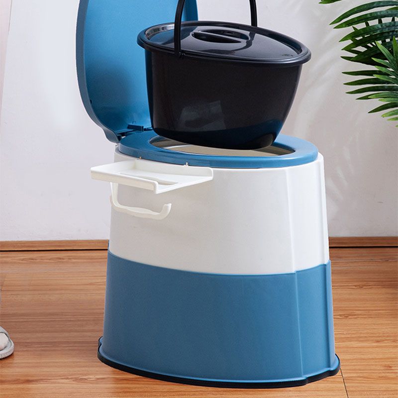 Sikunuo | Modern Flush Toilet Plastic Round Floor Mounted Toilet Bowl for Bathroom