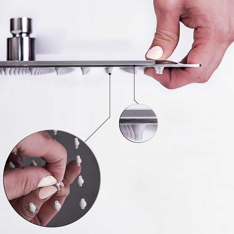 Sikunuo | Contemporary Shower Combo Fixed Shower Head Stainless Steel Wall Mount Square Shower Head