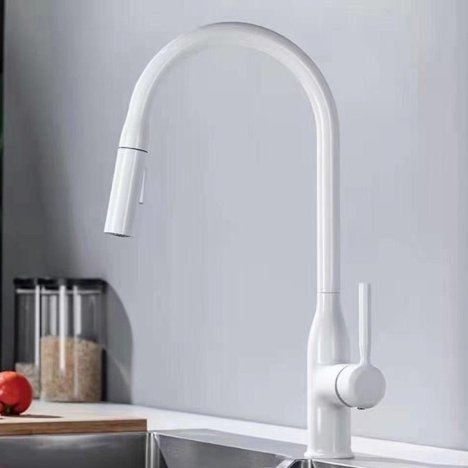 Sikunuo | Modern Pull-down Water Filler Single Handle High Arc Kitchen Faucet