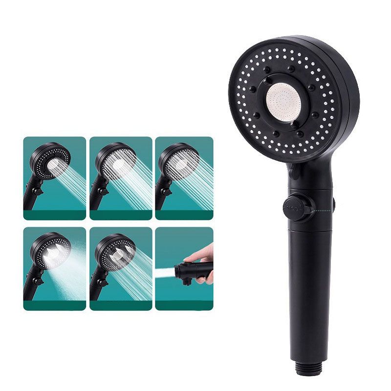 Sikunuo | Contemporary Shower Head Combo Hand Shower Plastic Wall Mount Black Shower Head