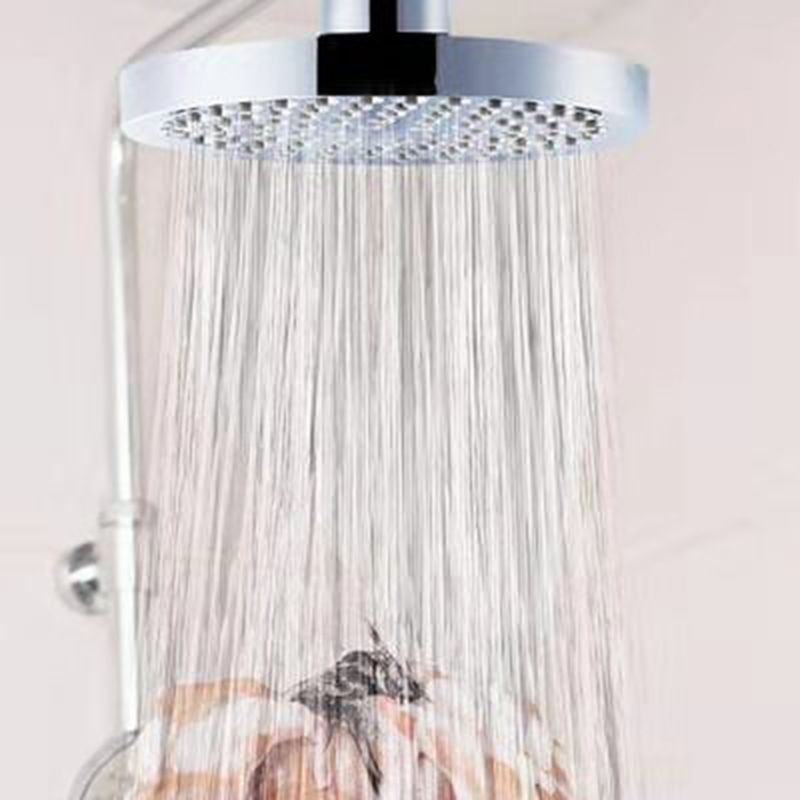 Sikunuo | Contemporary Shower Combination Fixed Shower Head Stainless Steel Wall Mounted Round Shower Head