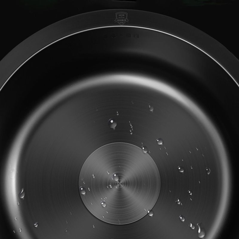 Sikunuo | Classic Round Sink Stainless Steel Built-in Sink Non-Slip Round Basin for the Kitchen