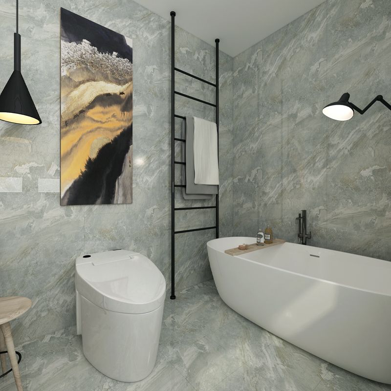 Sikunuo | Modern Peel and Stick Splash Guard PVC Rectangular Wallpaper for the Shower