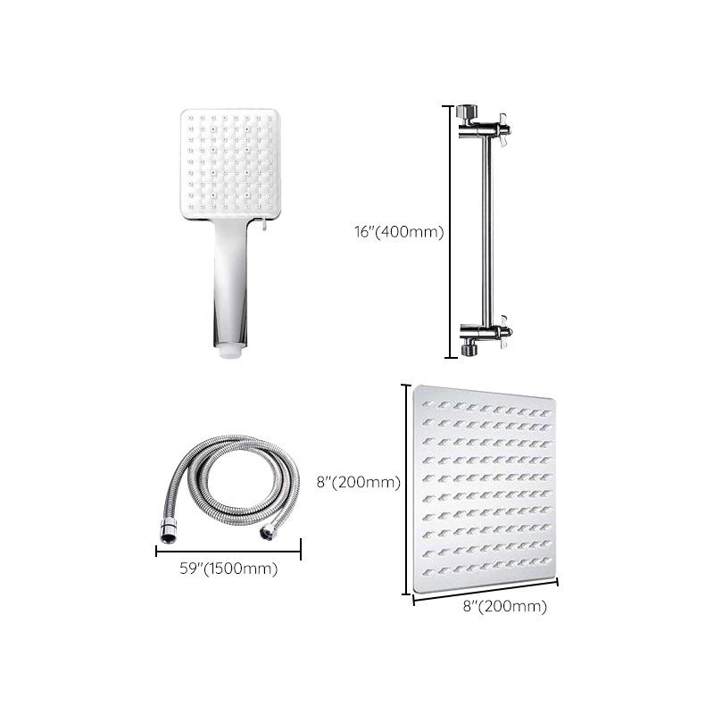 Sikunuo | Contemporary Shower Head Combination Polished Stainless Steel Wall-Mounted Shower Head