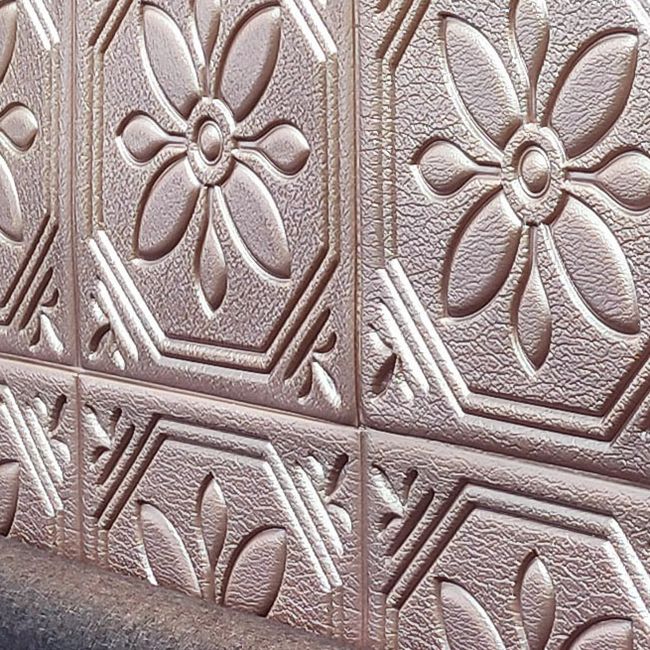 Sikunuo | Modern Wall Panel Floral 3D Print Peel and Stick Waterproof Wall Panels