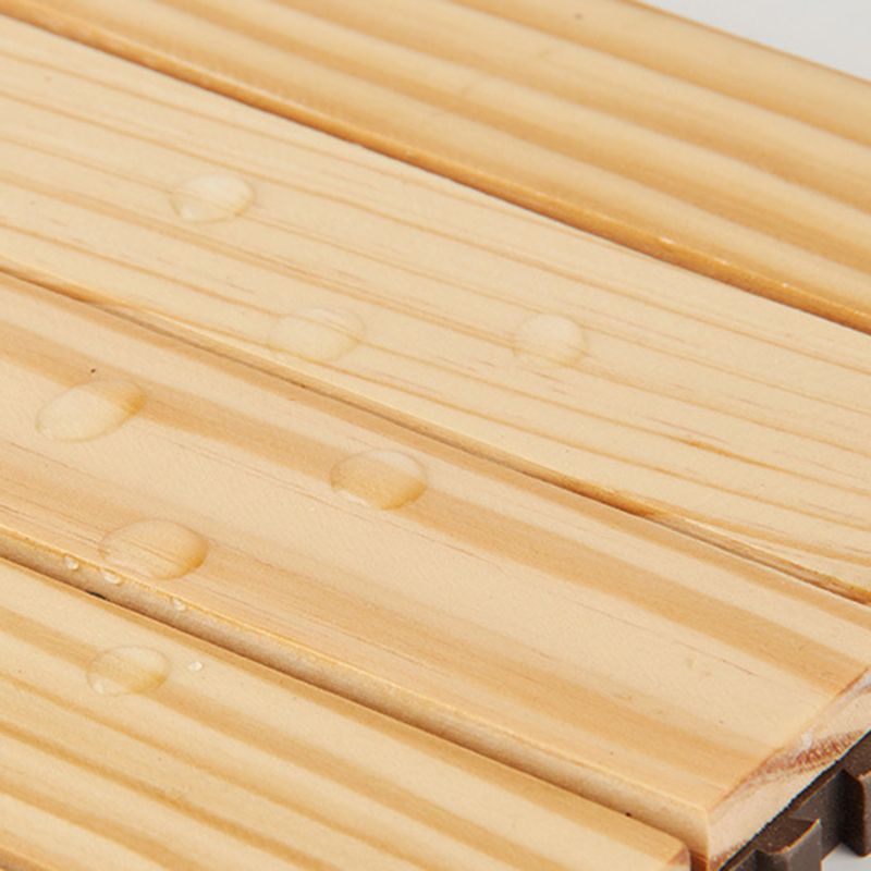 Sikunuo | 7-Slat Square Wood Terrace Tiles Laying Pattern Outdoor Terrace Tiles
