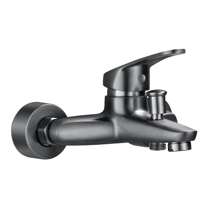Sikunuo | Solid Bathtub Faucet Handheld Shower Hose Lever Handle Wall-Mounted 2 Holes Bathtub Fill Valve