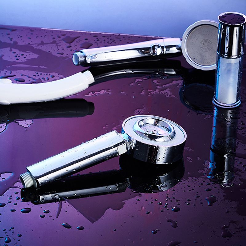 Sikunuo | Contemporary Wall-Mounted Shower Head Combination Chrome Round Hand Shower