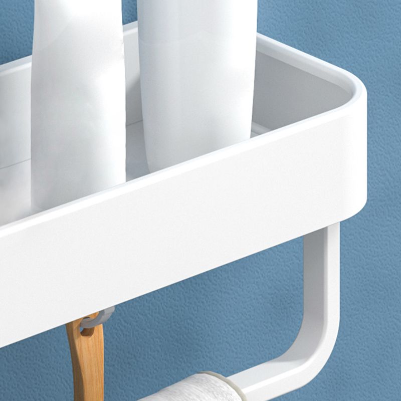 Sikunuo | White 2-piece Bathroom Hardware Modern Bathroom Accessories Set, Bathroom Shelf