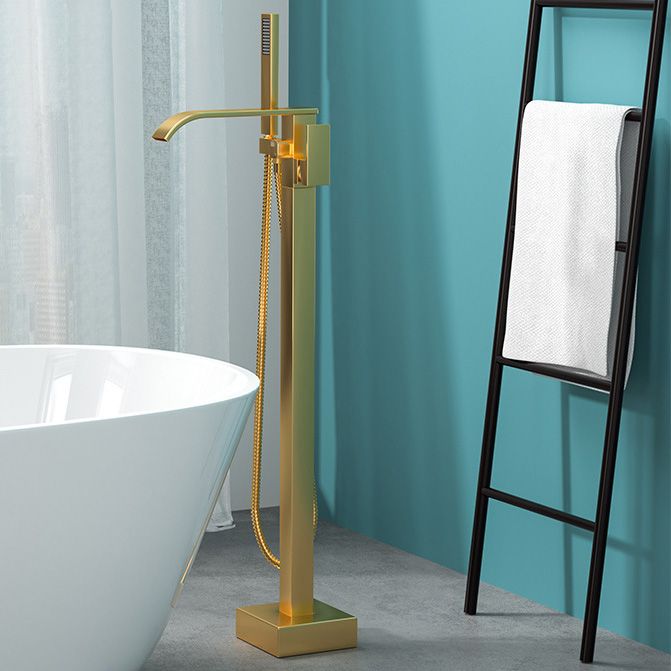 Sikunuo | Modern Freestanding Bathtub Faucet Copper Floor Mounted Freestanding Bathtub Faucet