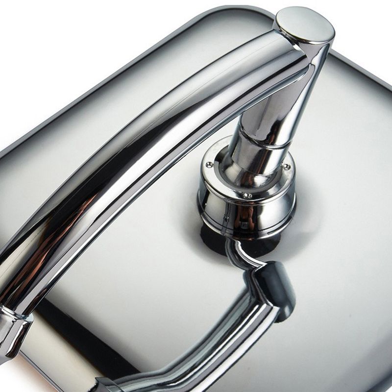 Sikunuo | Modern Square Showerhead Combo Chrome Rainfall Showerhead