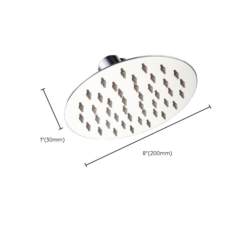Sikunuo | Round shower head made of stainless steel in silver wall-mounted shower head